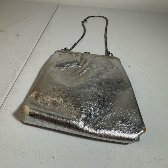 Silver Metallic Chain Bag - Picture 3 of 5